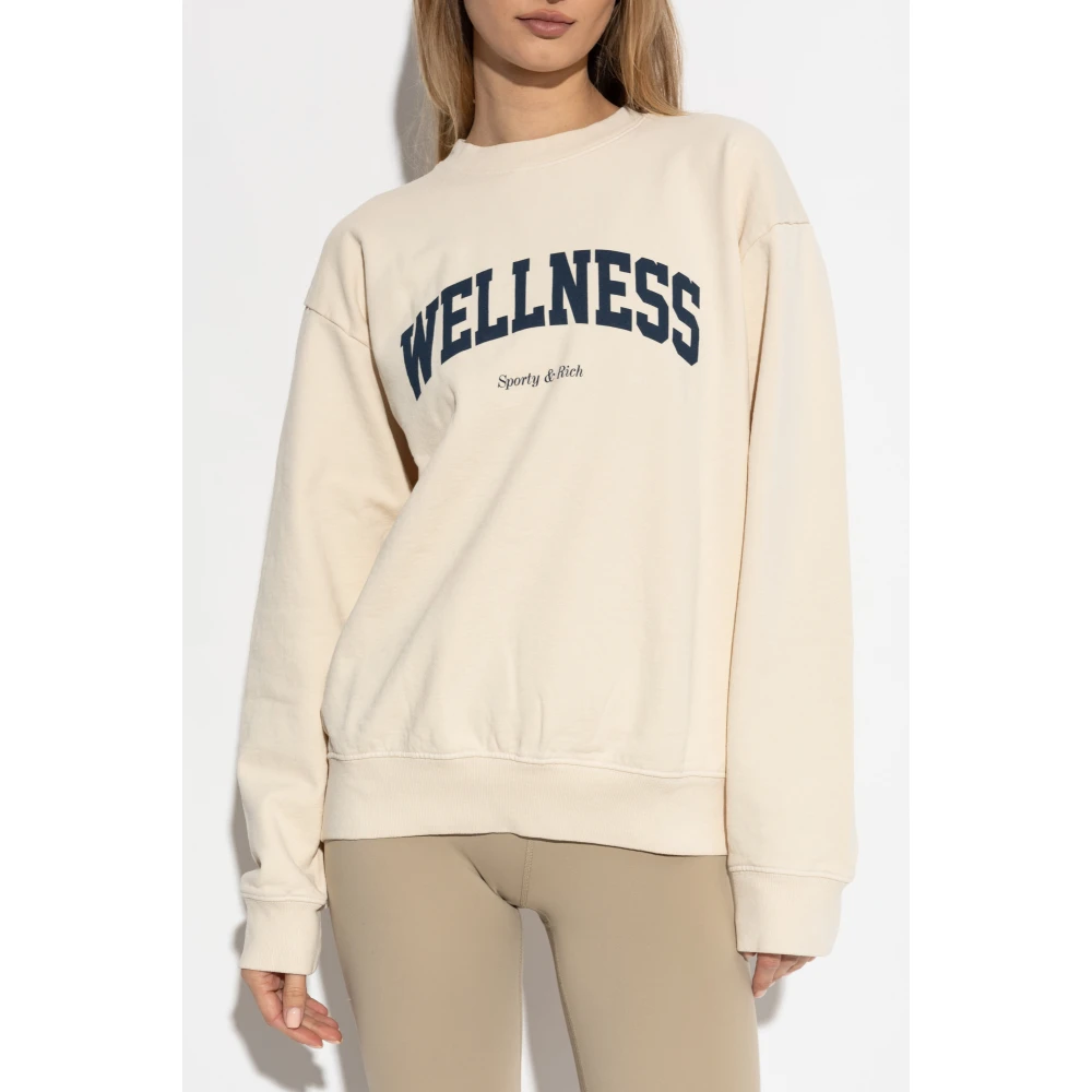 Sporty & Rich Gedrukte sweatshirt Beige Dames