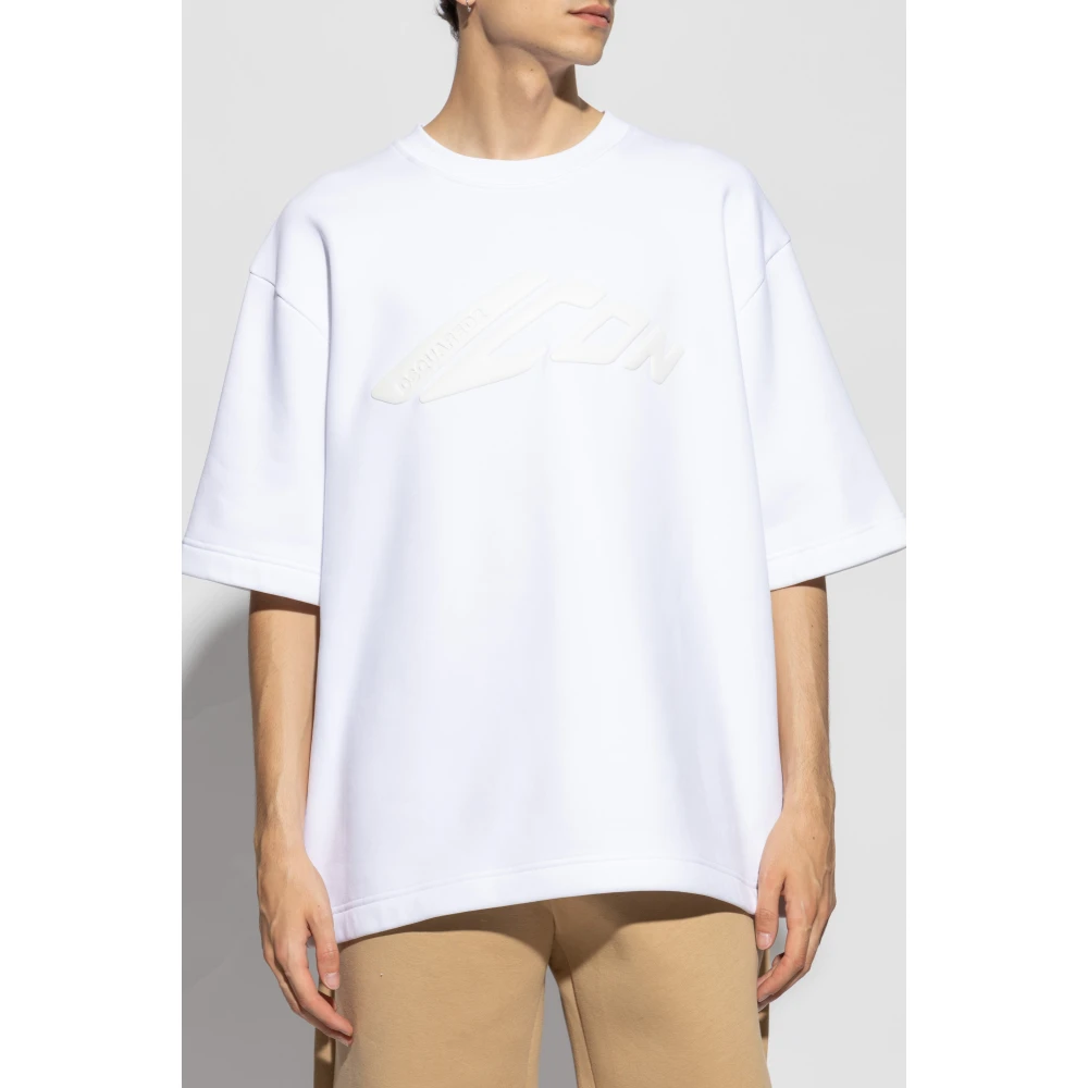 Dsquared2 T-shirt met logo White Heren