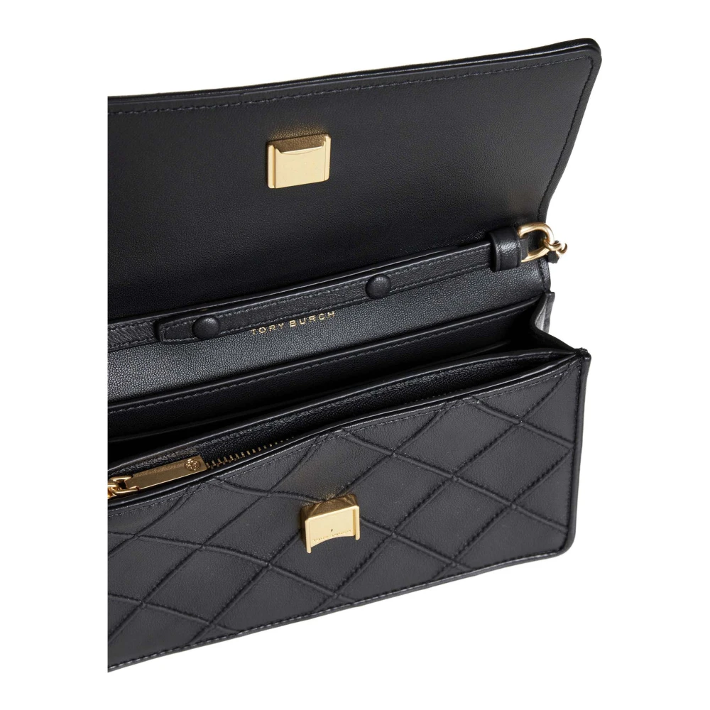 TORY BURCH Zwarte Soft Chain Portemonnee Black Dames