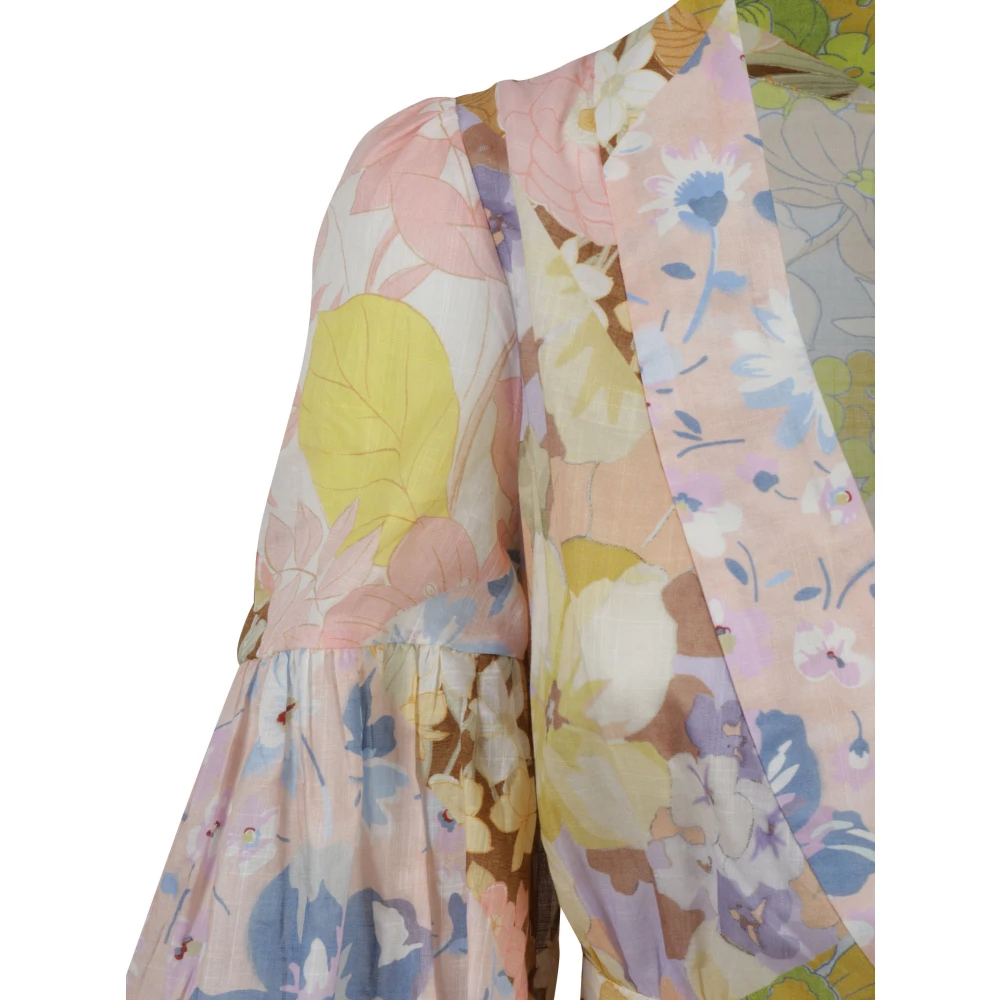 Zimmermann Pop Wrap Mini Jurk Multicolor Dames