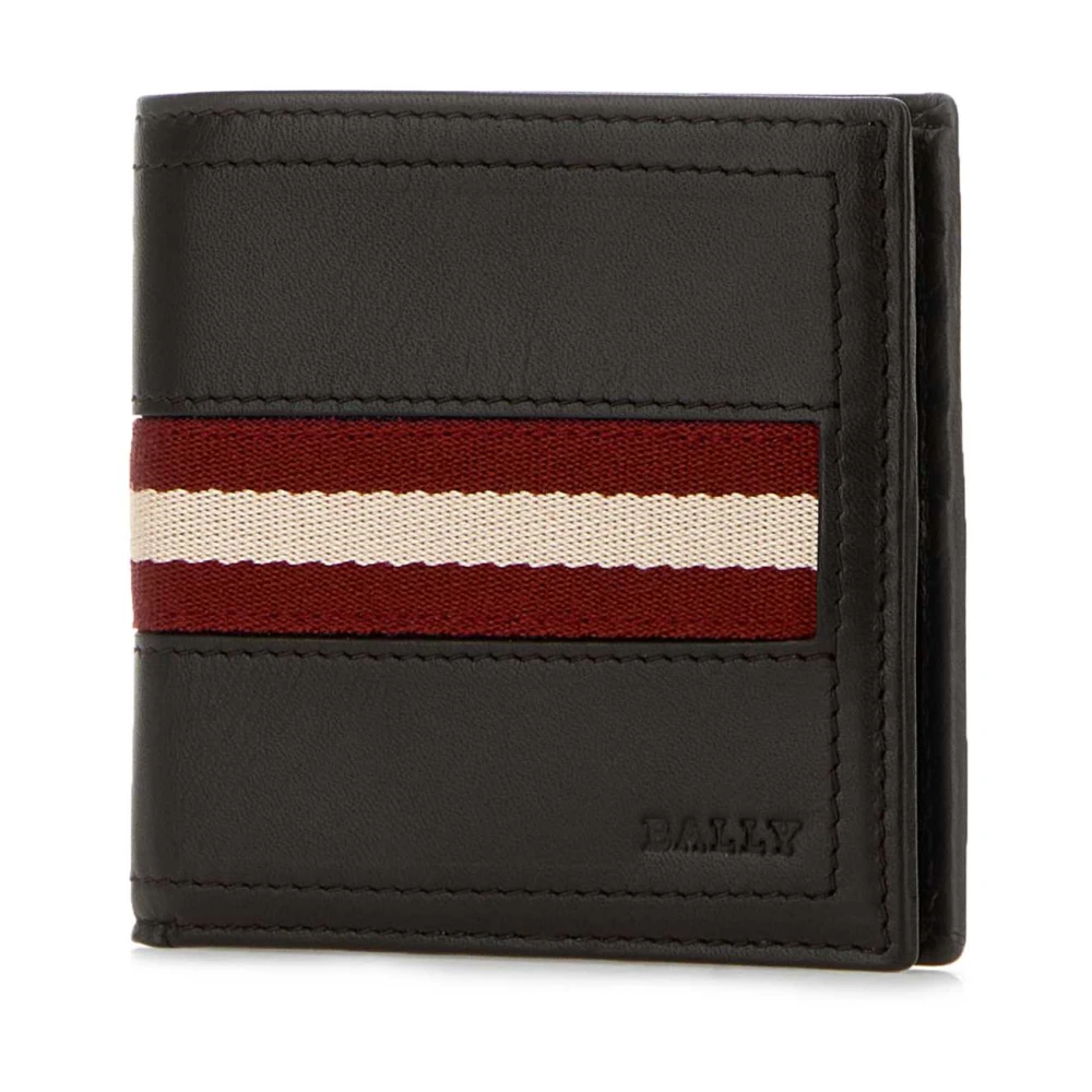 Bally Klassieke Leren Portemonnee in Donkerbruin Brown Heren