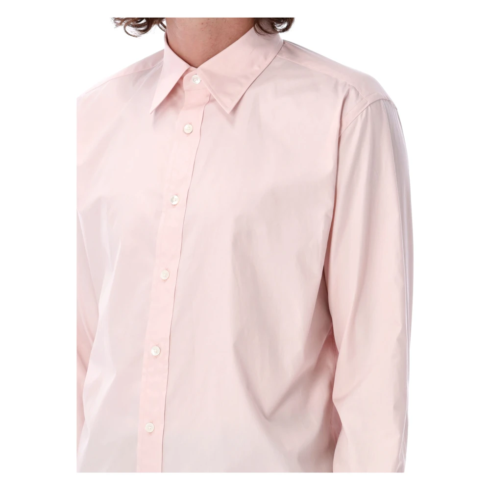 Auralee Lichtroze Oxford Overhemd Pink Heren