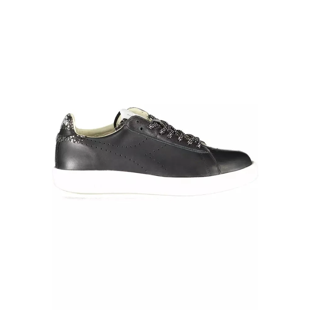 Diadora , Sneakers, Female, Black, 3 Uk, Sporty Lace-Up Trainers Black Contrast Details - Image 3