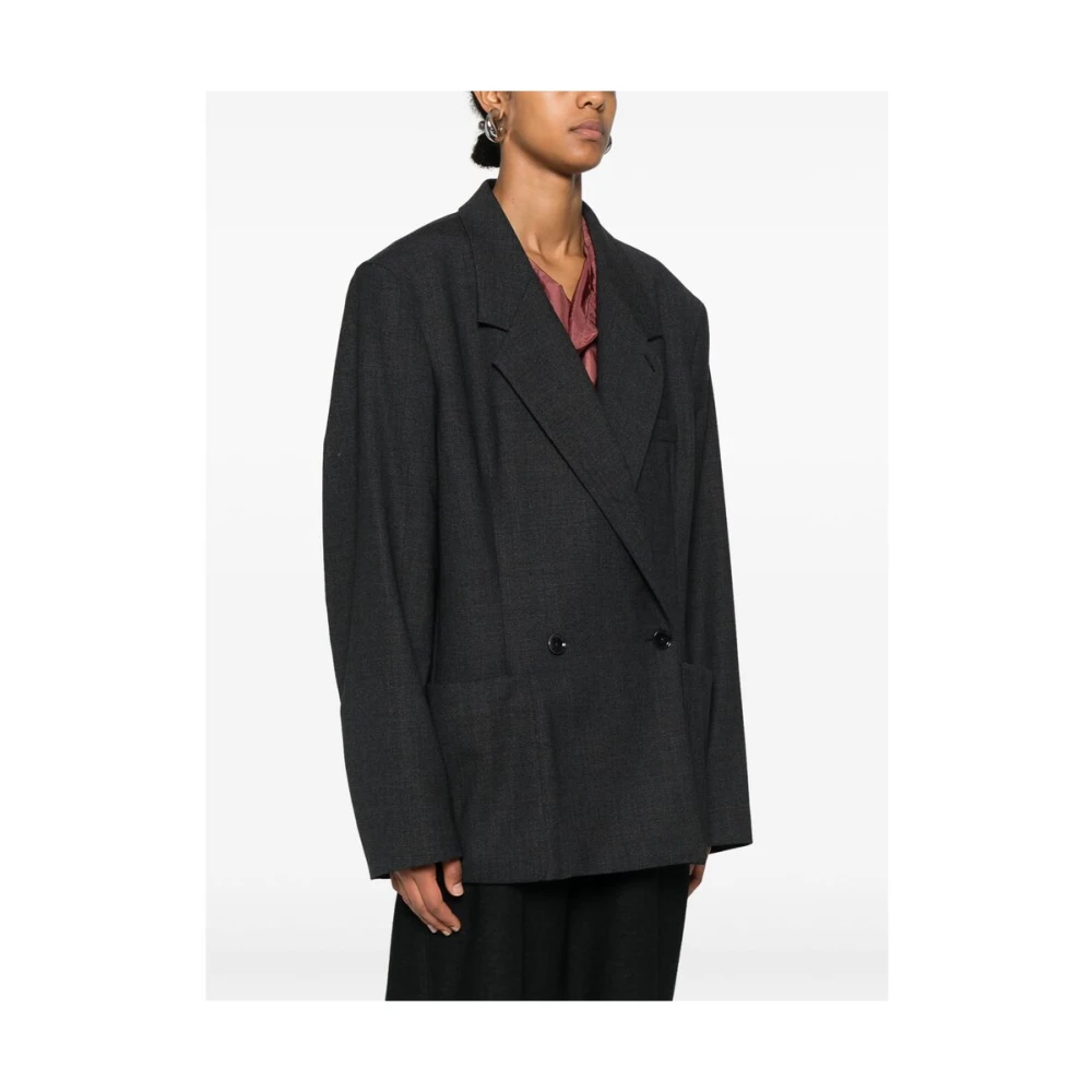 Lemaire Wollen Dubbel-Borst Jas Gray Dames