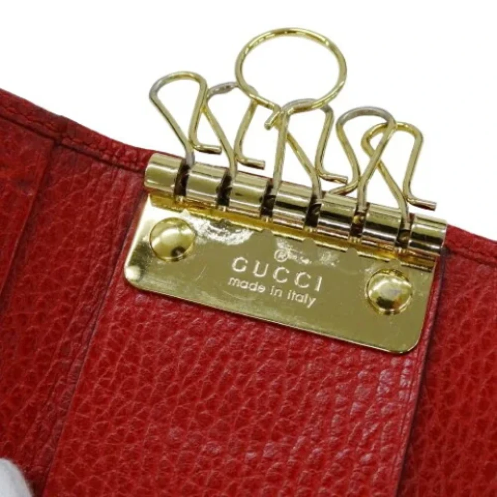 Gucci Vintage Pre-owned Leather key-holders Red Dames