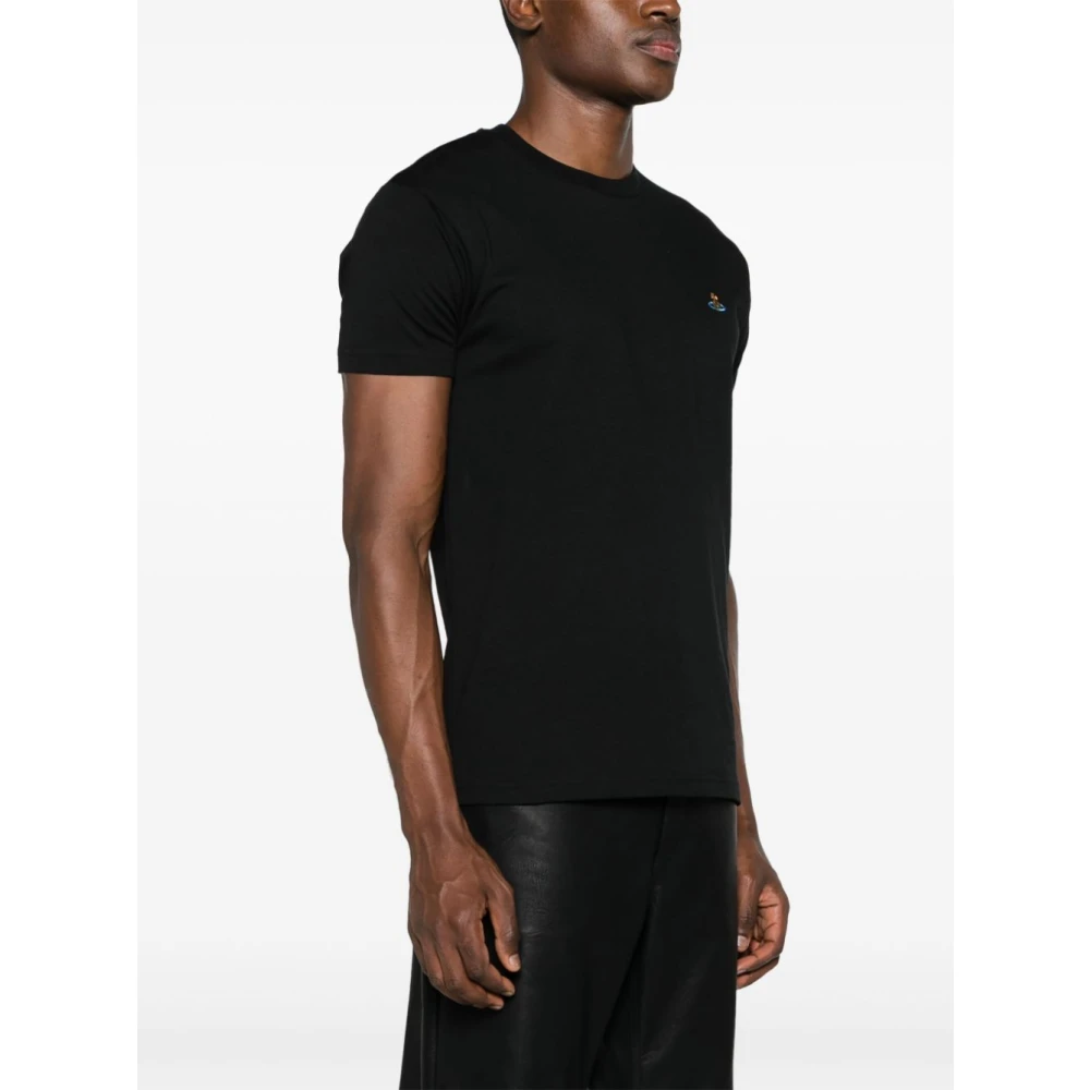 Vivienne Westwood Zwarte Katoenen Orb Logo T-shirts Black Dames