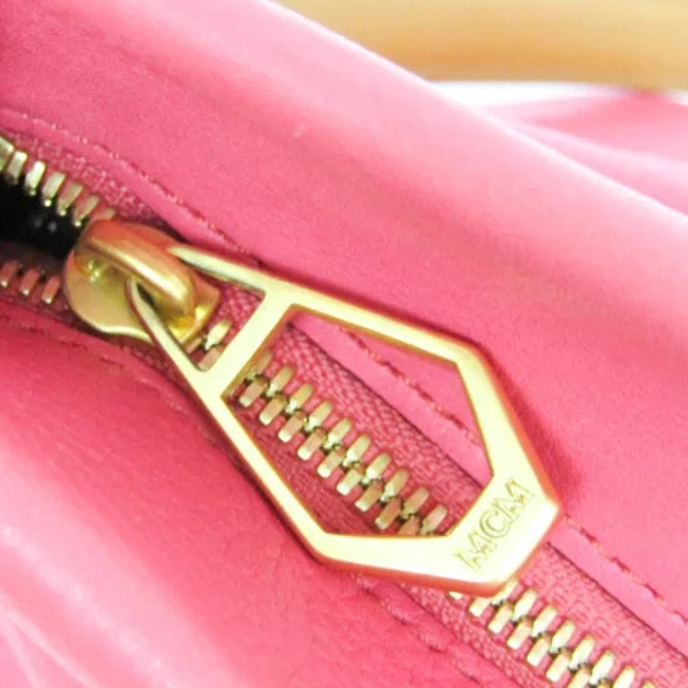 MCM Pre-owned Leather shoulder-bags Pink Dames