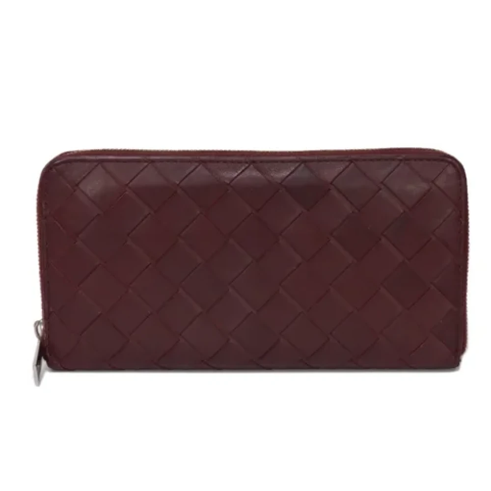 Bottega Veneta Vintage Pre-owned Fabric wallets Red Dames