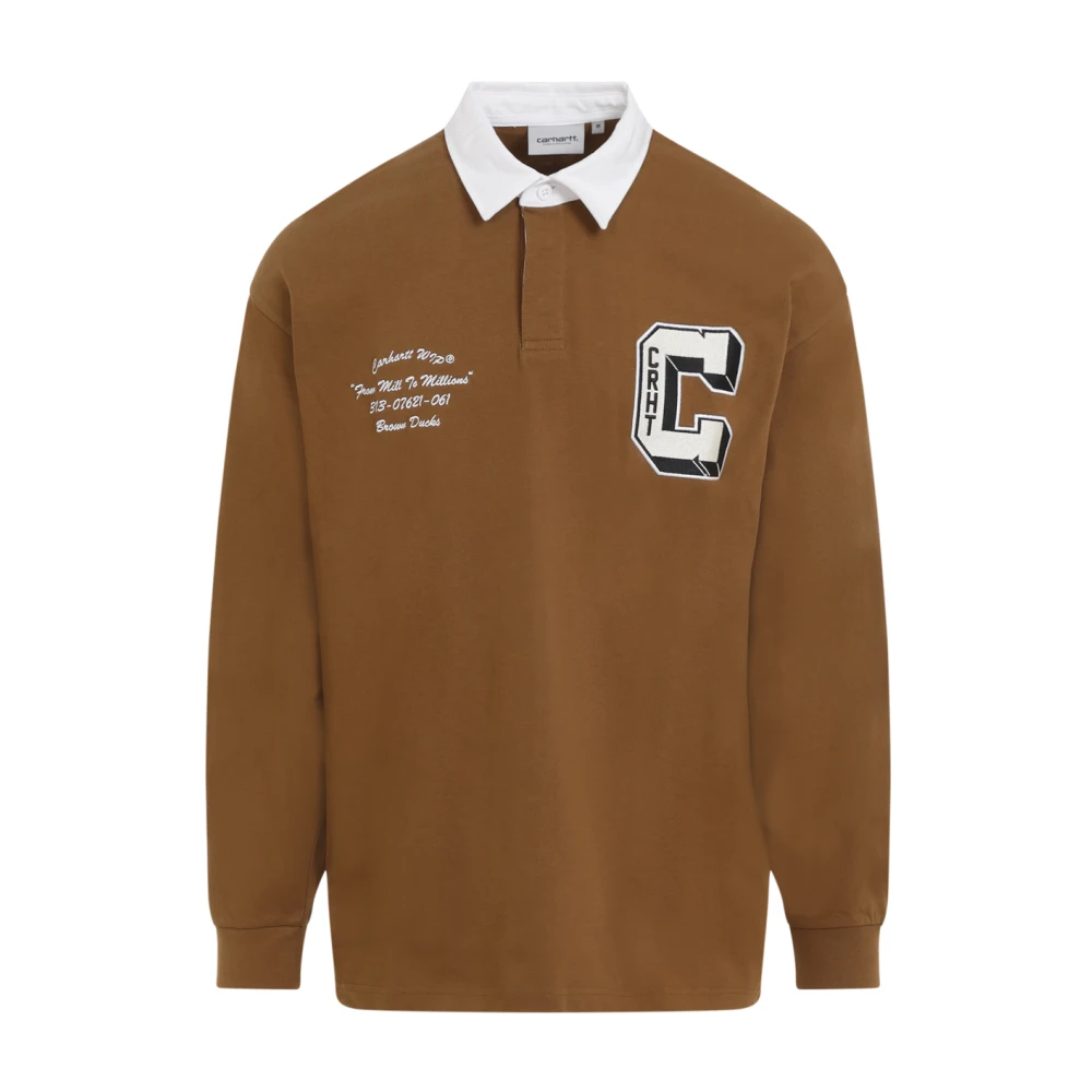 Carhartt Wip Bruna Ducks Rugbytröja Brown, Herr