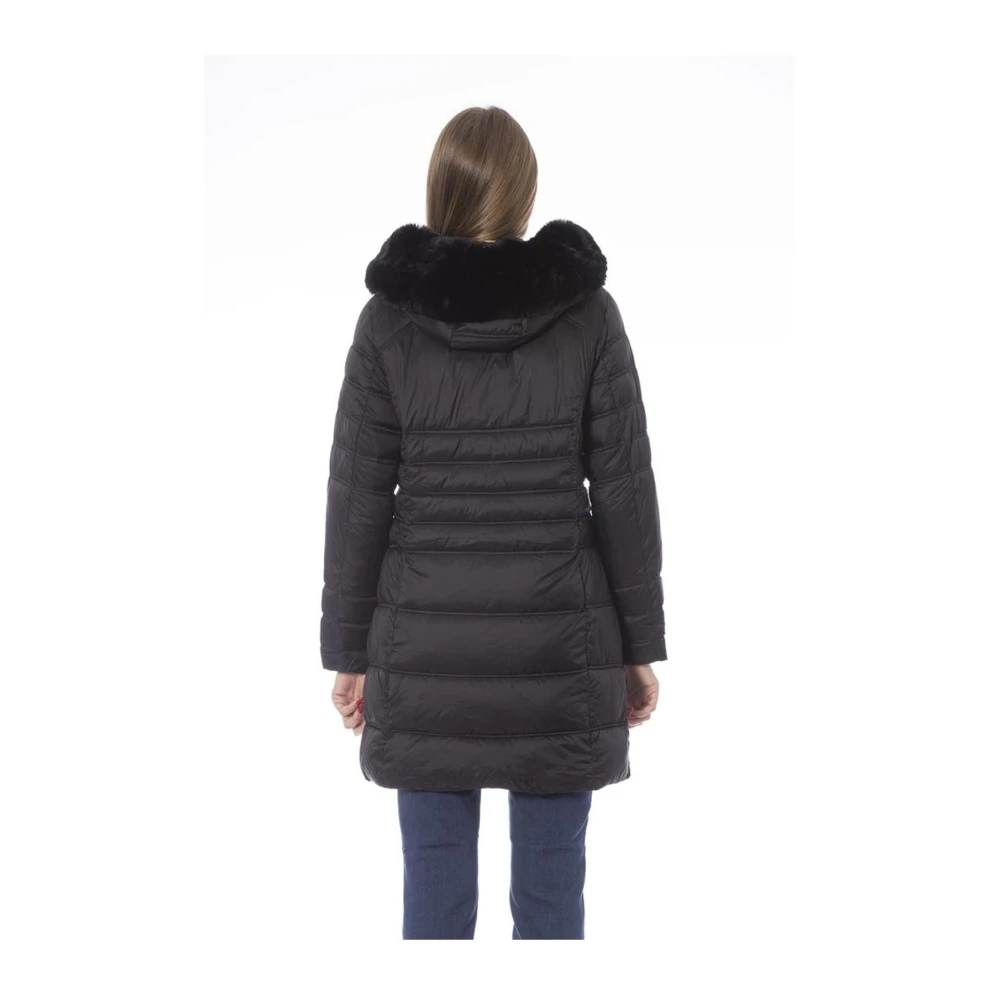 Baldinini Threaded Pocket Lange Donsjas Black Dames