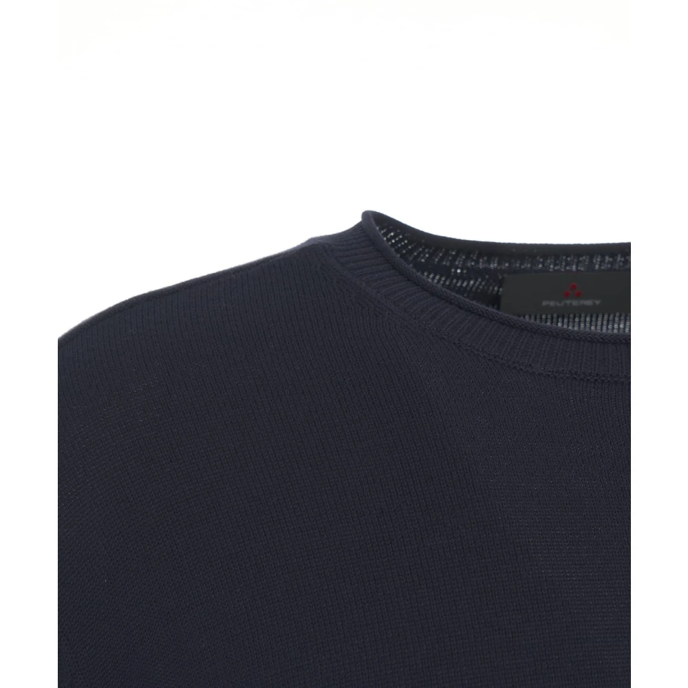 Peuterey Blauwe Gebreide Trui Ss25 Blue Heren