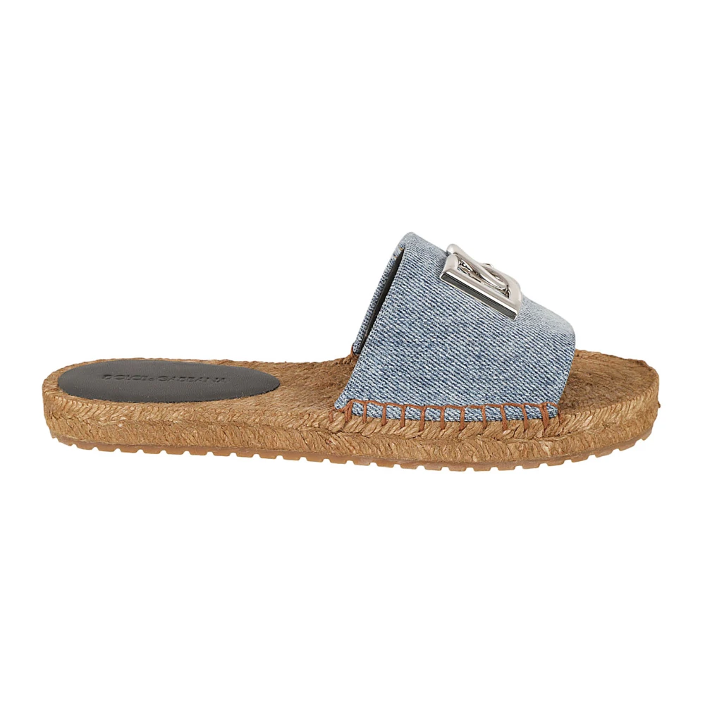 Dolce & Gabbana Women's Blue Sliders, 4 Uk, Flat Shoes