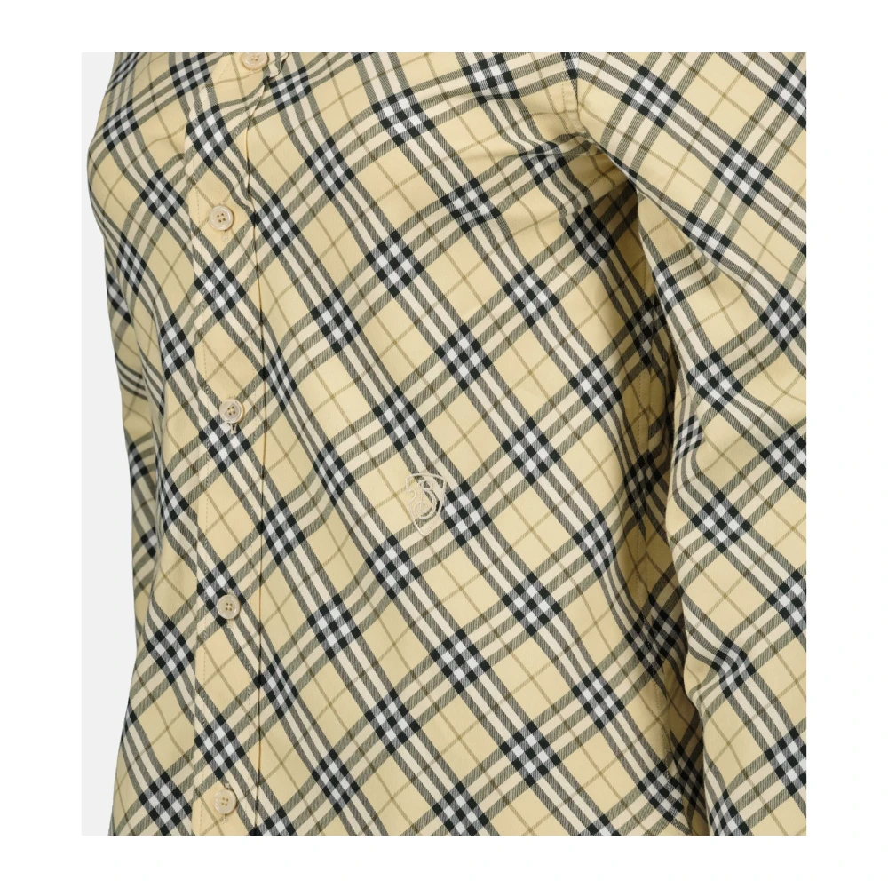 Burberry Vintage Geruite Overhemd voor Vrouwen Beige Dames