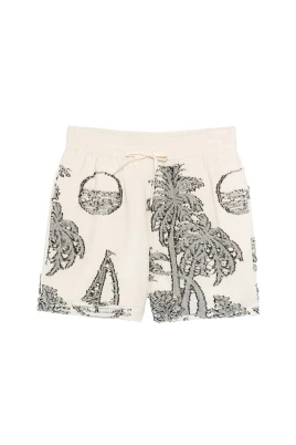 Broderade Träd Dragsko Shorts