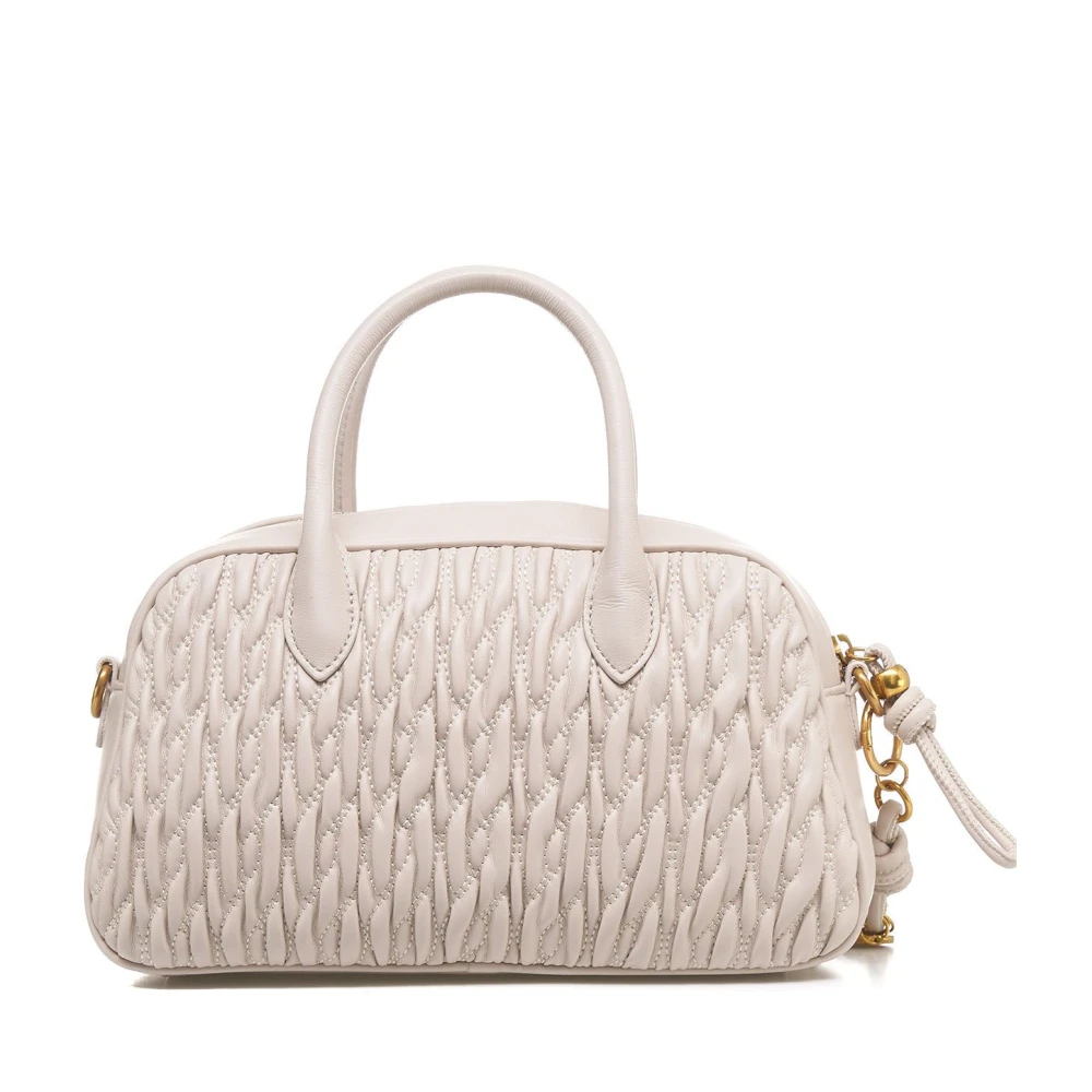 Liu Jo Gewatteerde Bowlingtas met Ritssluiting Beige Dames