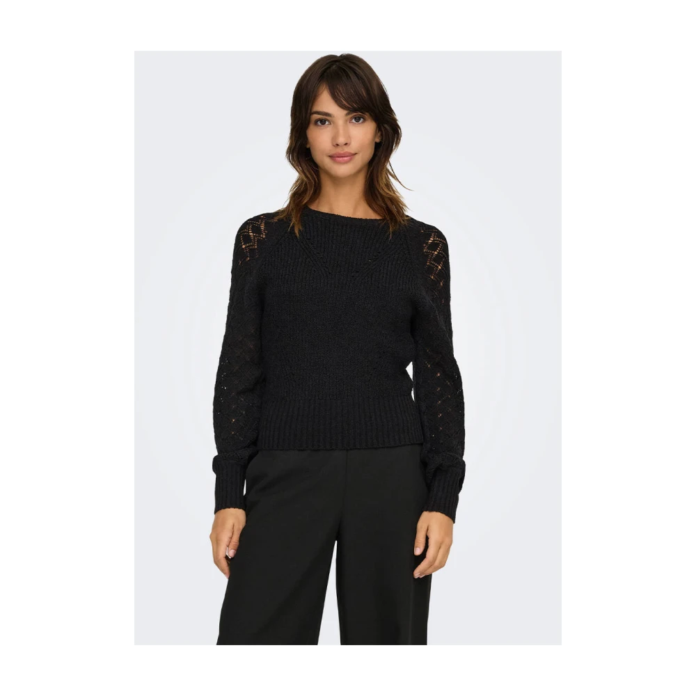 Only Lange Mouw Miami Gebreide Top Black Dames