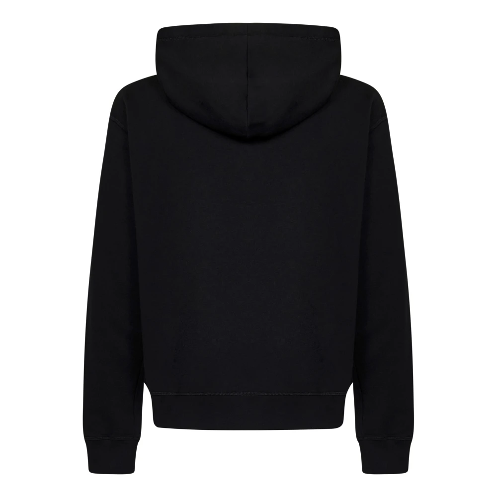 Dsquared2 Zwarte Katoenen Hoodie met Logo Print Black Heren