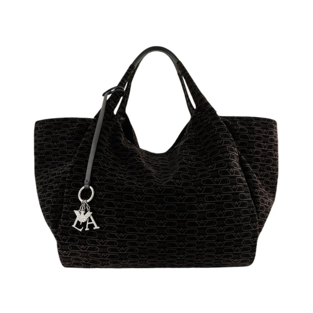 Emporio Armani Stijlvolle Leren Portemonnee Black Dames