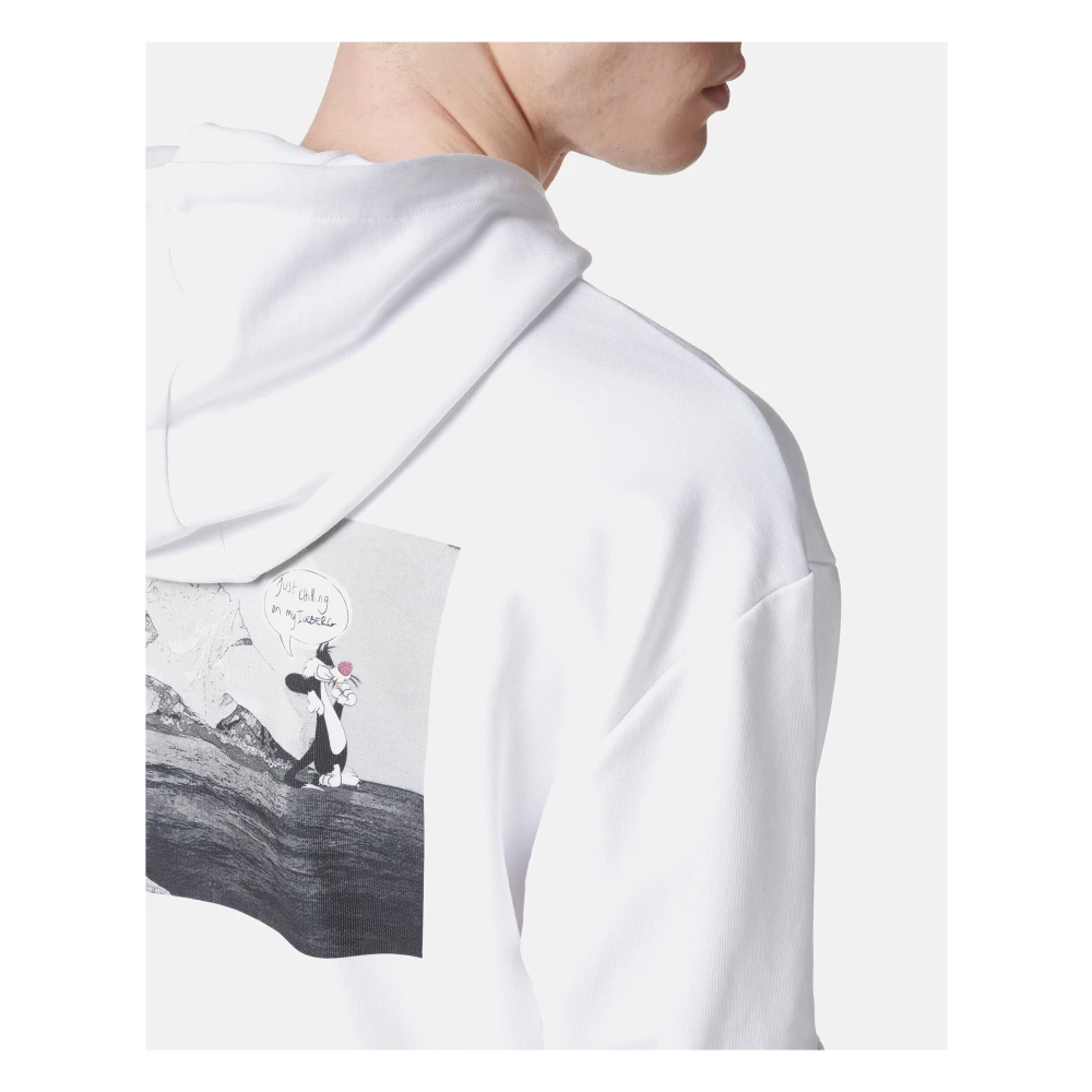 Iceberg Regular fit optische witte hoodie met Looney Tunes-print en logolabel White Heren