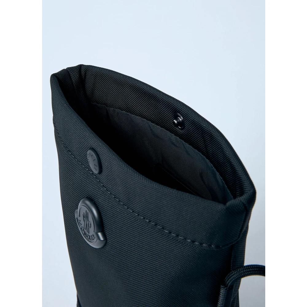 Moncler Logo Patch Crossbody Telefoon Pouch Black Heren