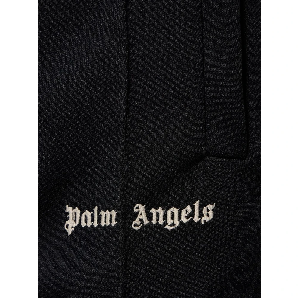 Palm Angels Zwarte Techno Broek met Logoprint Black Heren