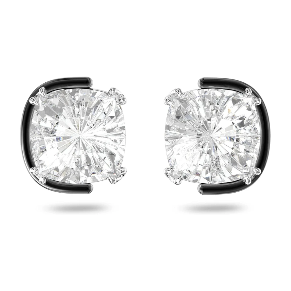 Swarovski Women's White Harmonia Crystal Cushion Earrings