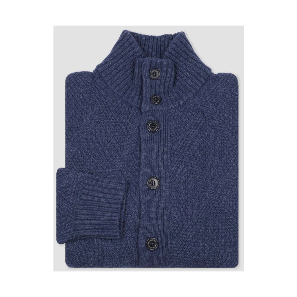 Brooksfield Blauwe Sweaters voor Mannen Blue Heren