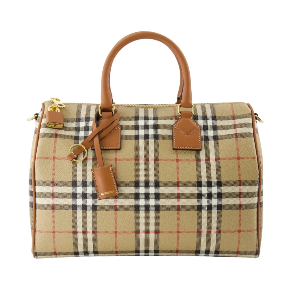 Burberry Vintage Check Bowlingtas Beige Dames