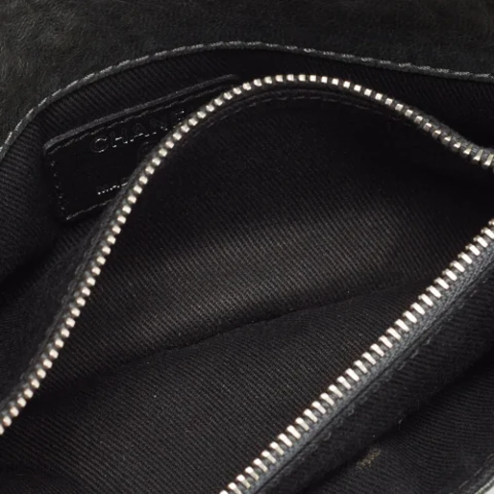 Chanel Vintage Pre-owned Leather clutches Gray Dames