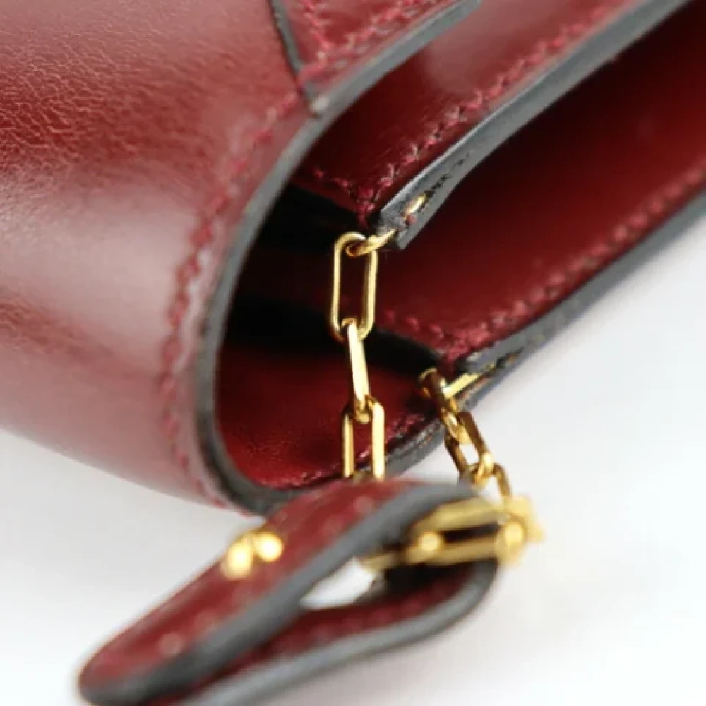 Hermès Vintage Pre-owned Fabric shoulder-bags Red Dames