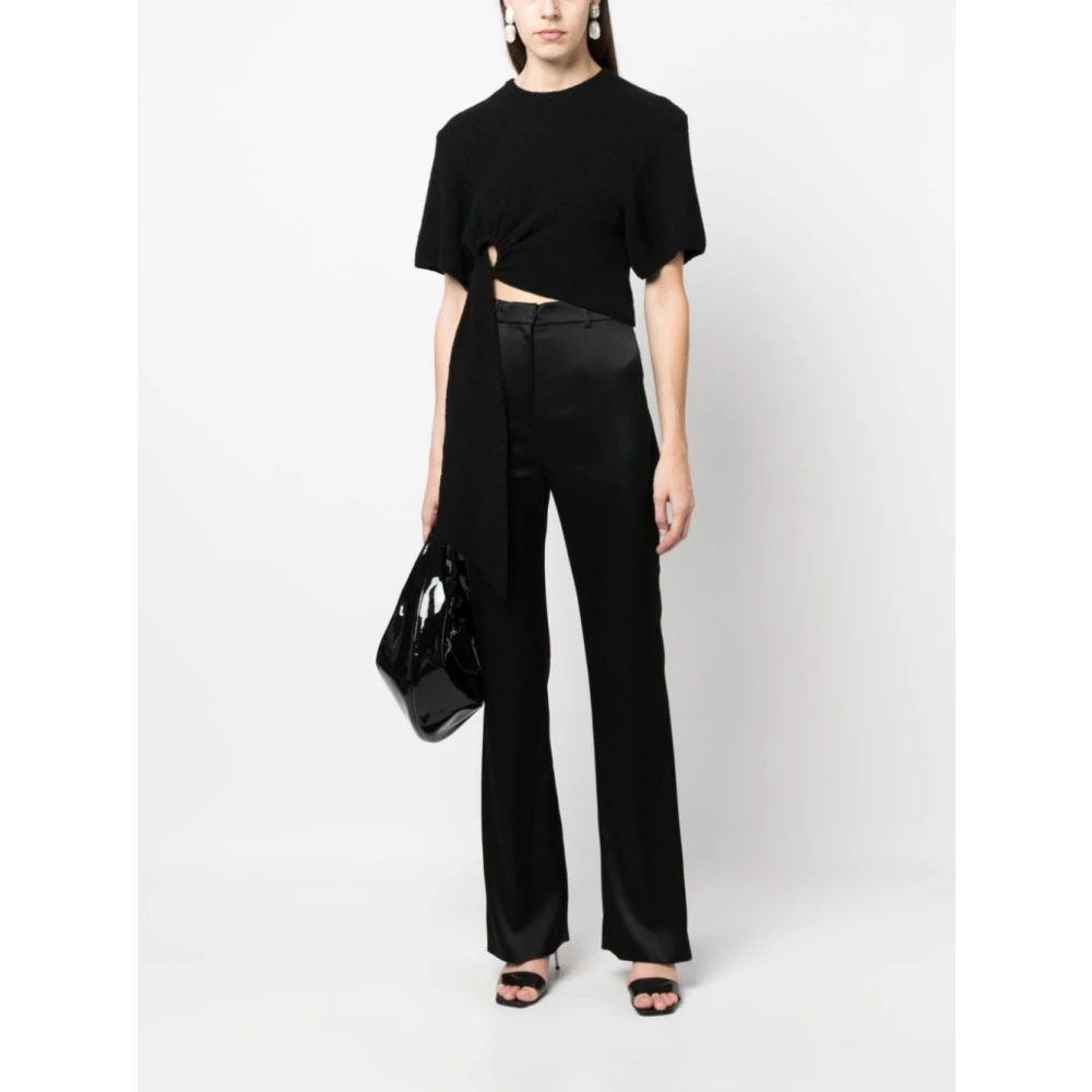 Nanushka Zwarte Hoge Taille Broek Black Dames