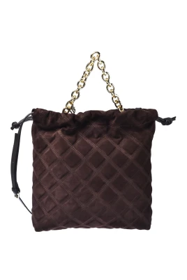 Quilted Suede Crossbody Bag