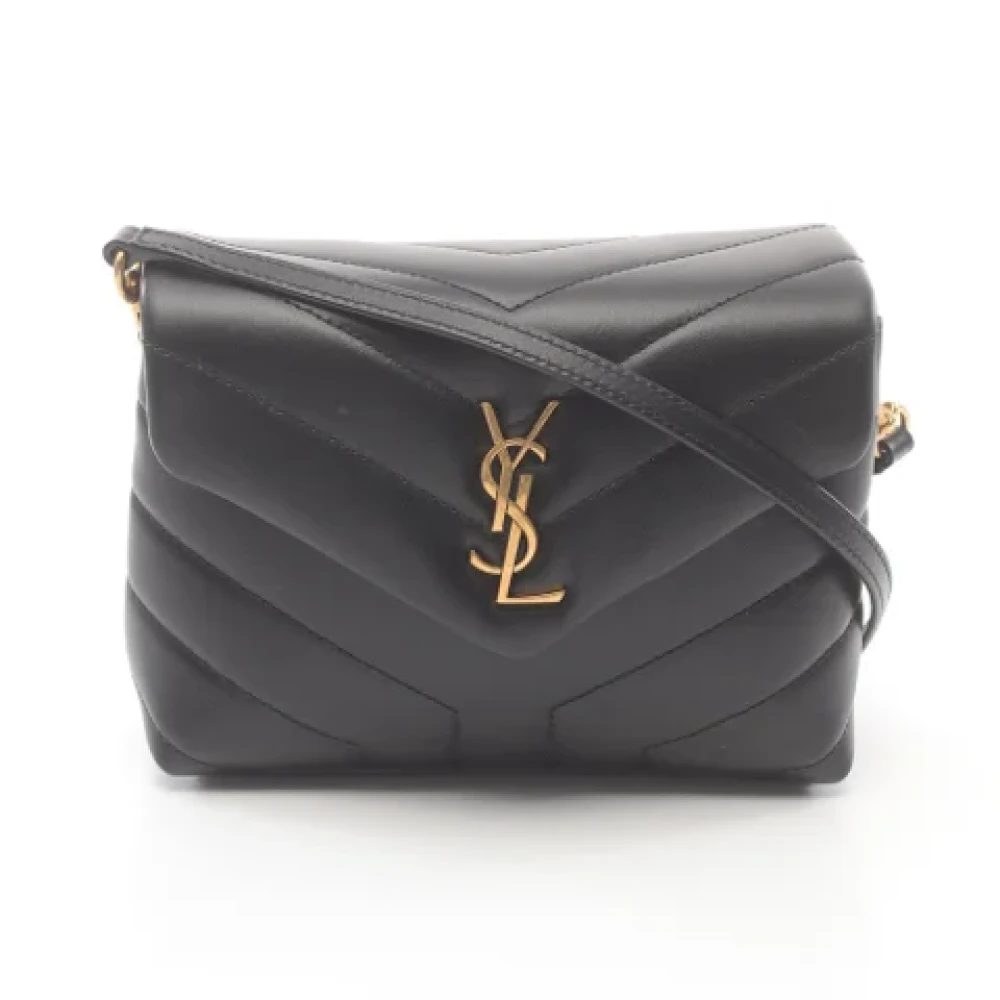 Saint Laurent Vintage Pre-owned Leather shoulder-bags Black Dames