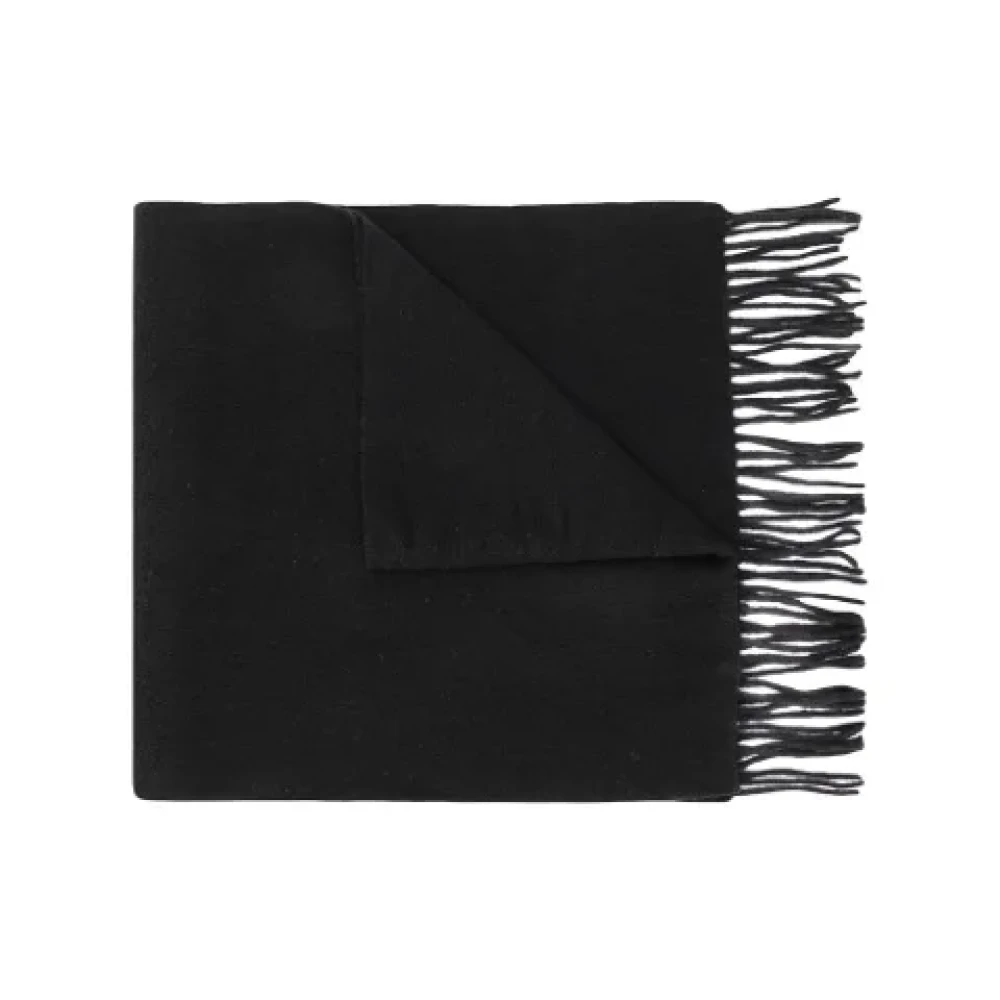Versace Pre-owned Wool scarves Black Heren