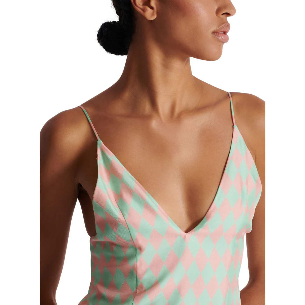 Balmain Zijden top met diamantprint Multicolor Dames
