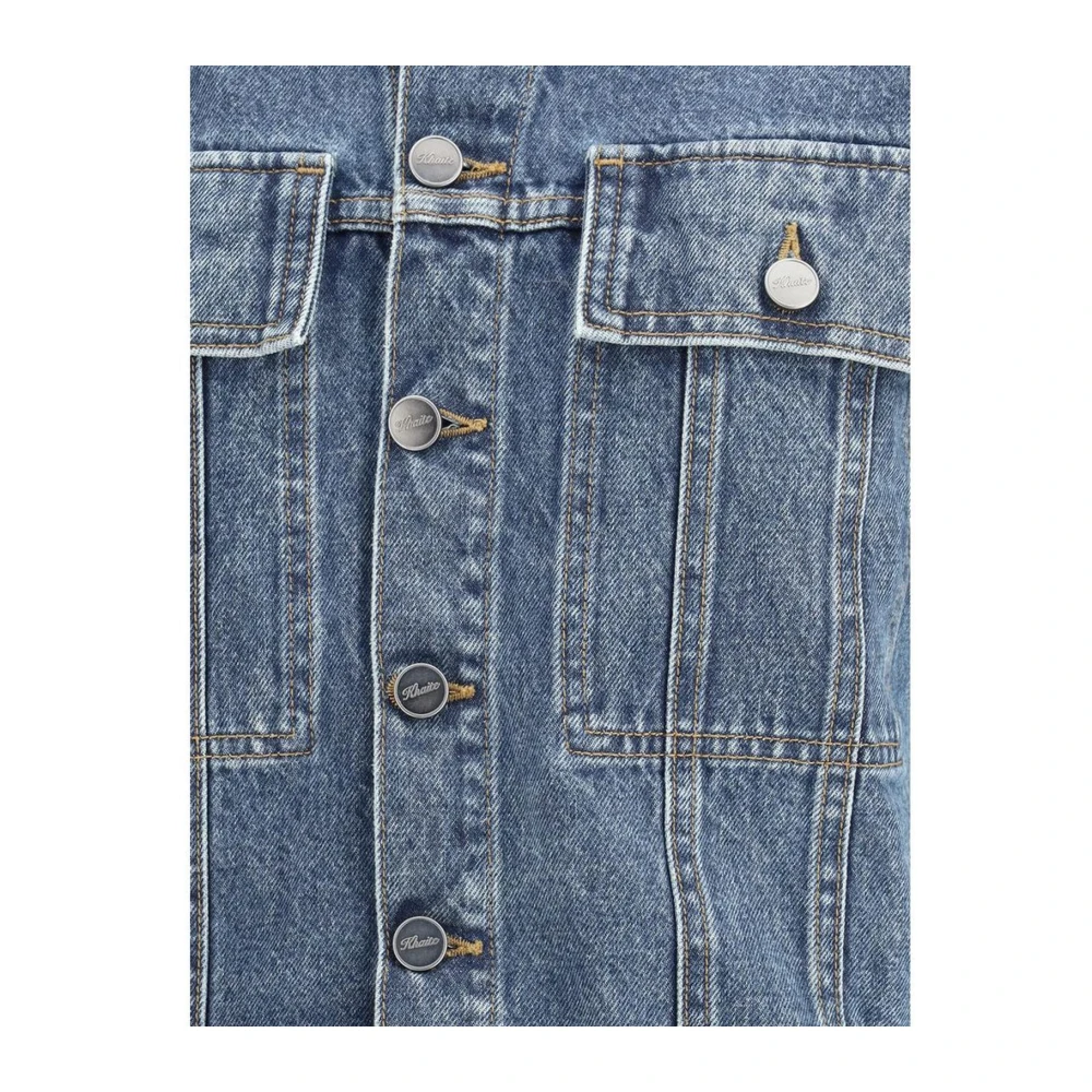 Khaite Denim jack met klassieke kraag Blue Dames