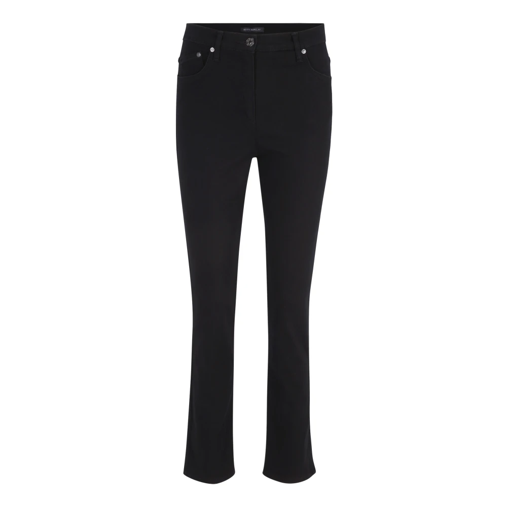 Betty Barclay Hoge taille stretch broek Black Dames