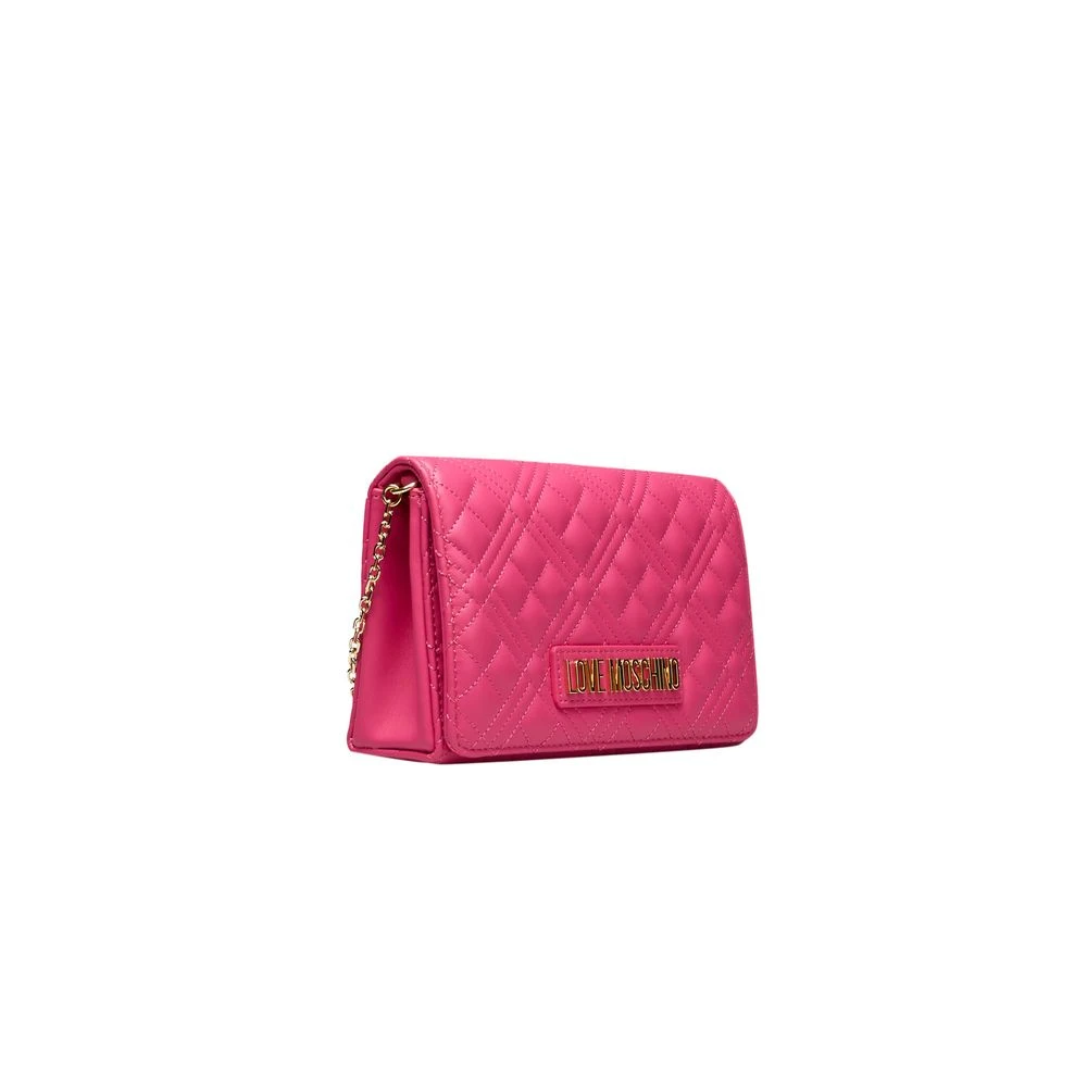 Love Moschino Fuchsia Crossbody Tas met Ketting Pink Dames