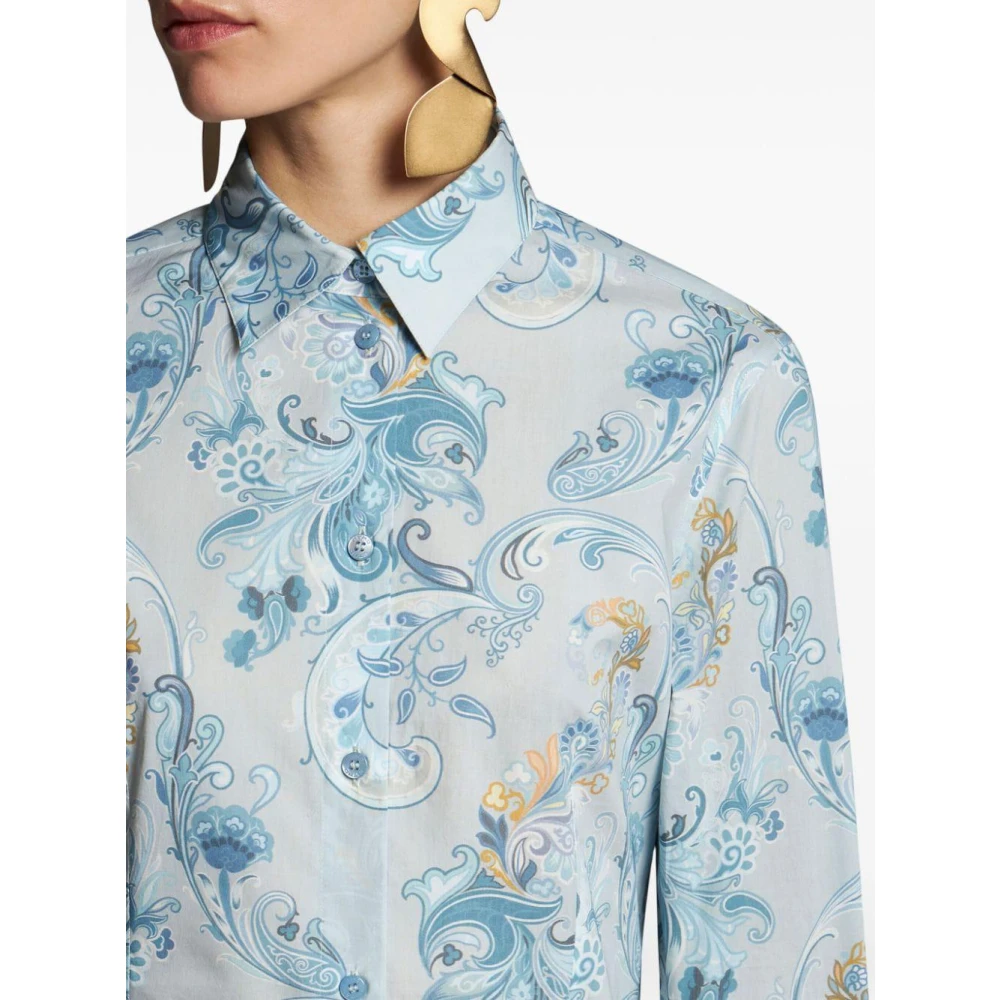ETRO Casual Katoenen Overhemd voor Mannen Blue Dames