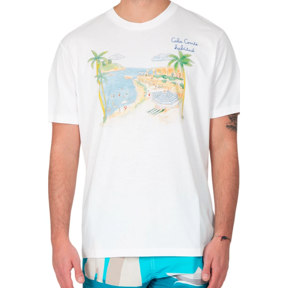 MC2 Saint Barth Cala Comte Tee in 01N White Heren