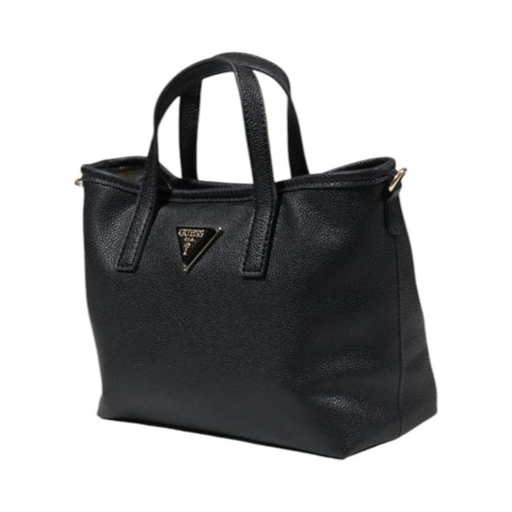 Guess Zwarte Polyurethaan Medium Handtas Black Dames