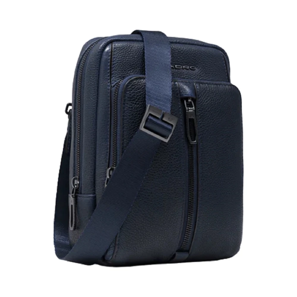 Piquadro Blauwe Schoudertas met iPad Houder Blue Heren