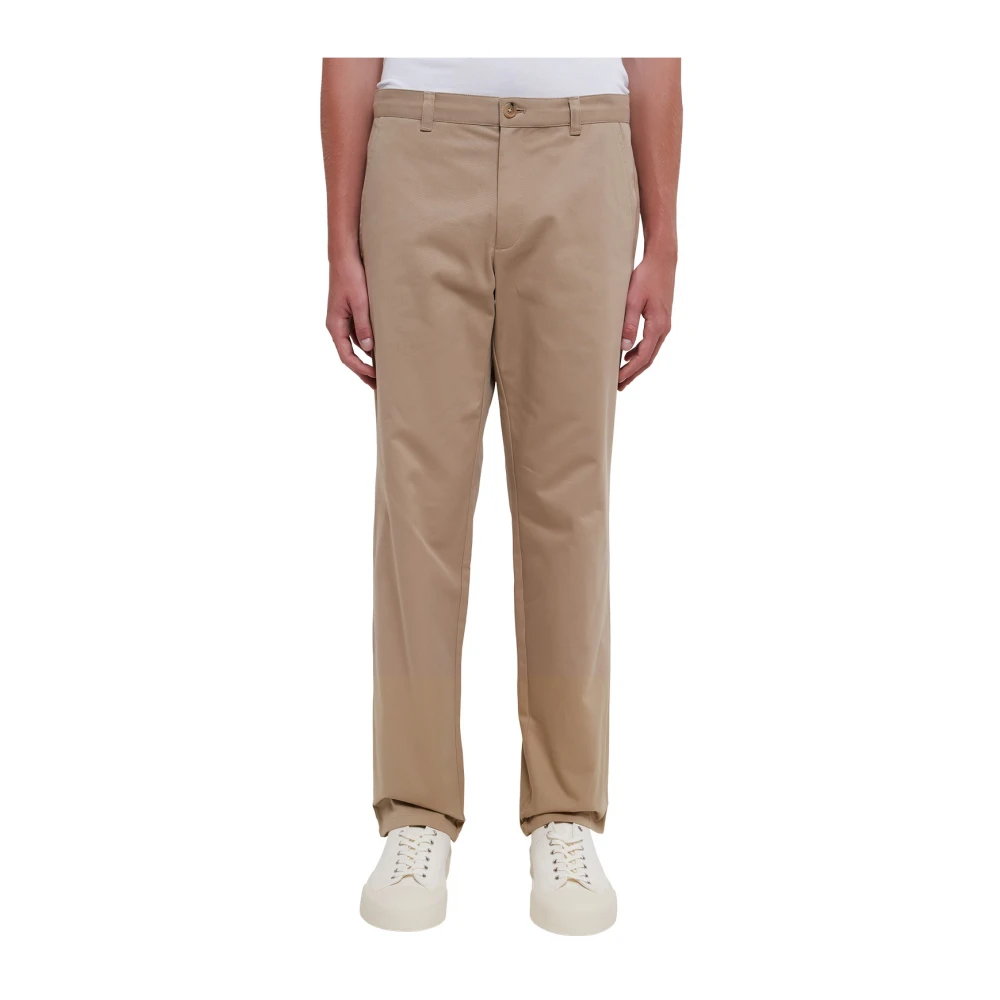 A.p.c. Beige Chinos i Bomull med Fickor Beige, Herr