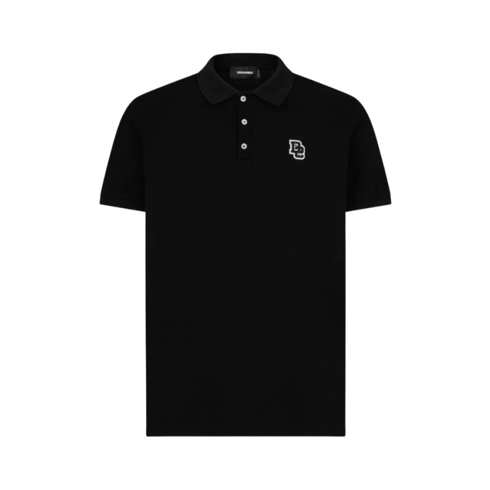 Dsquared2 Tennis Fit Polo Shirt Black Heren