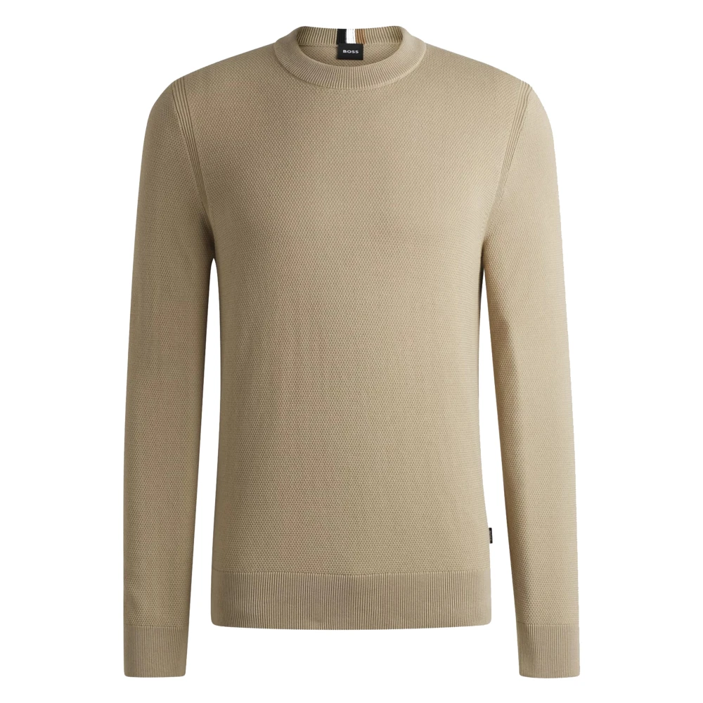 Hugo Boss Lichtbeige Gebreide Trui Beige Heren