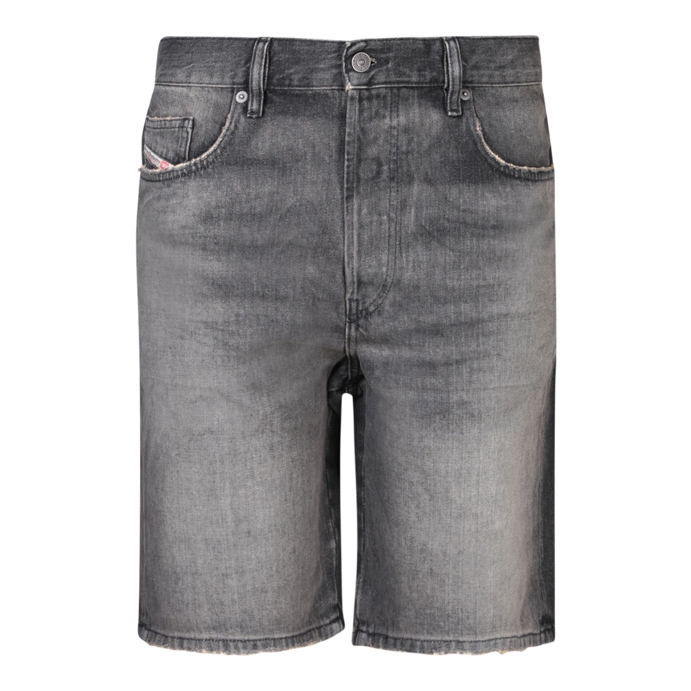 Diesel Regular-Short Zwarte Jeans Black Heren