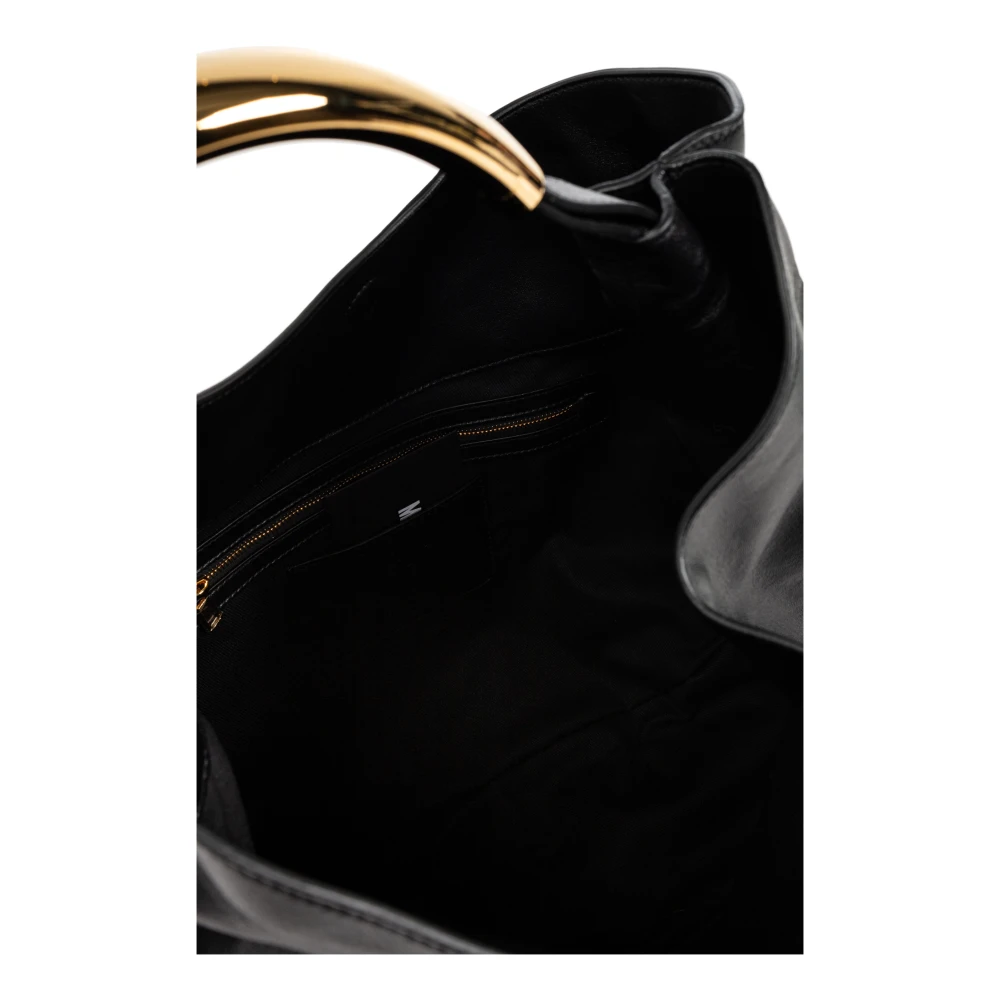 Moschino Leren shopper tas Black Dames