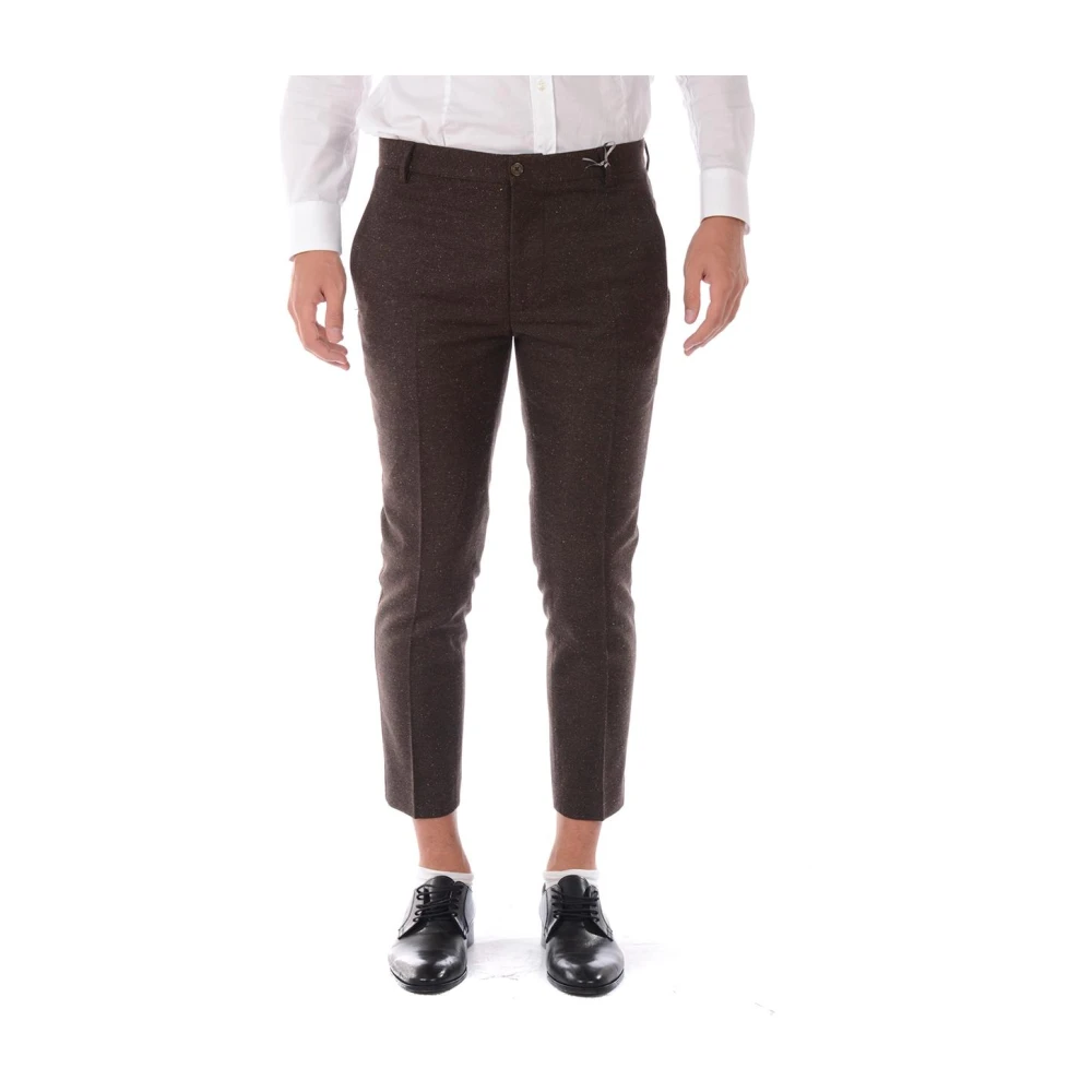 Daniele Alessandrini Brown Cropped Trousers, Male, S, Jeans Trouser