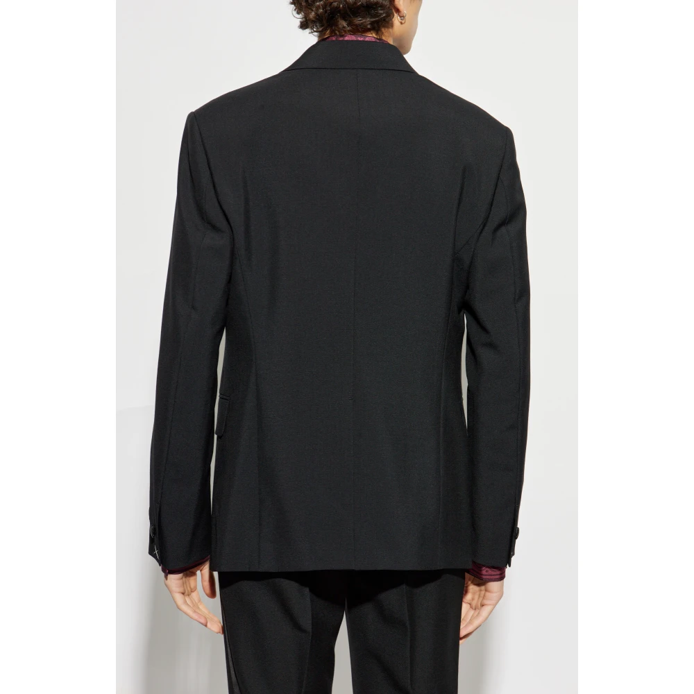 Versace Blazer met glinsterende applicaties Black Heren