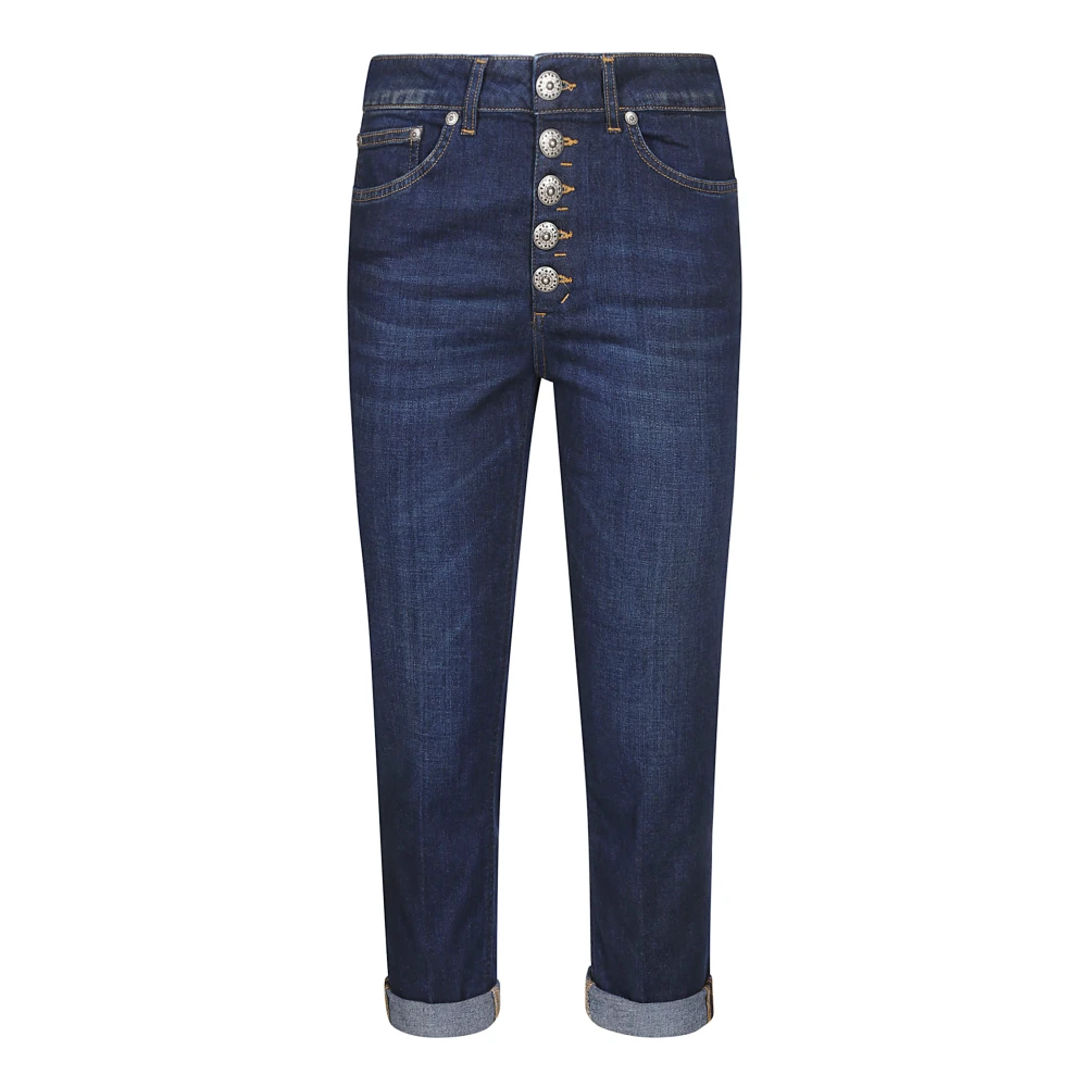 Dondup Blauwe Katoenen Jeans met Juweelknopen Blue Dames